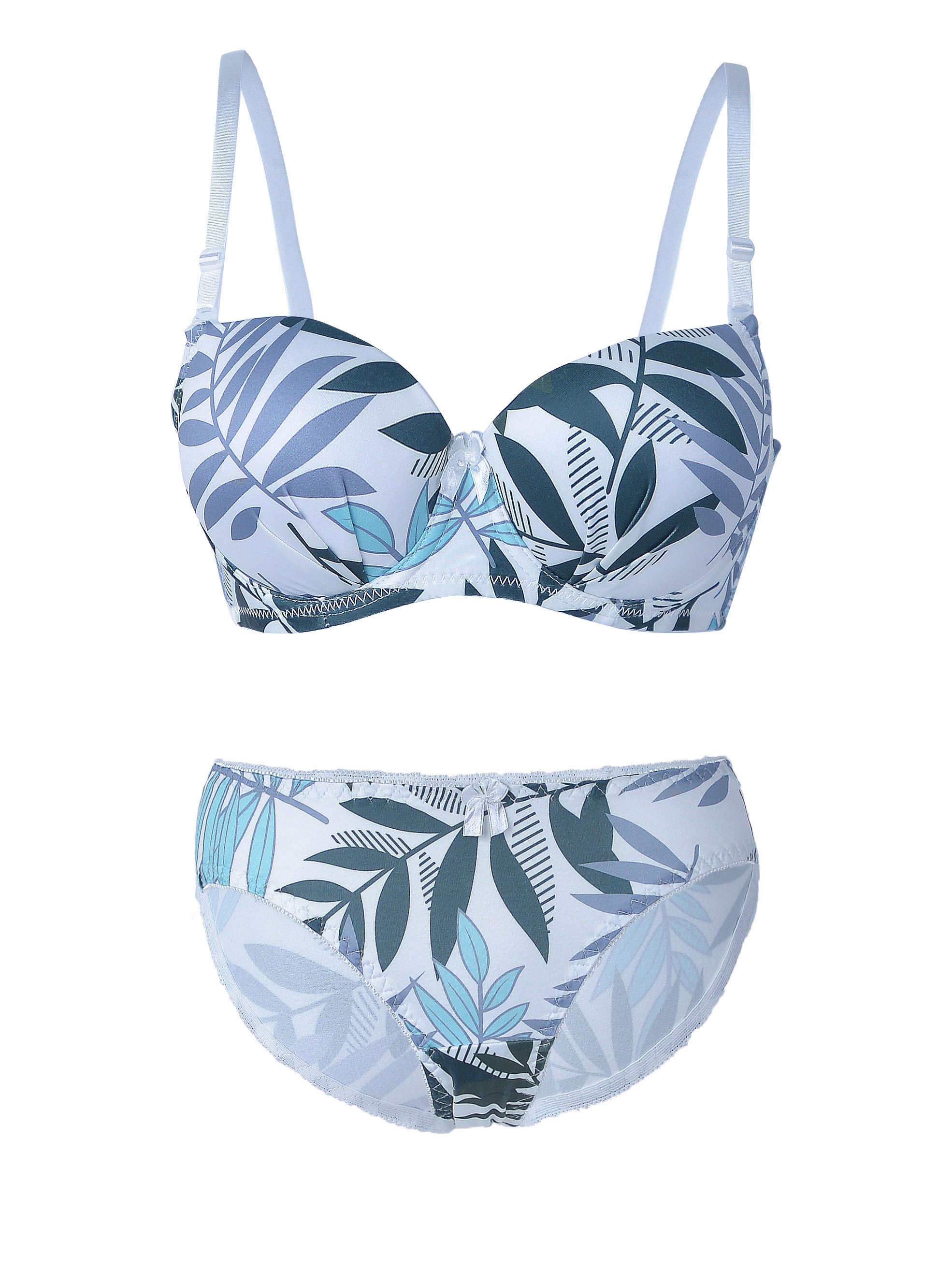 Leaf Print Bra & Panty Set