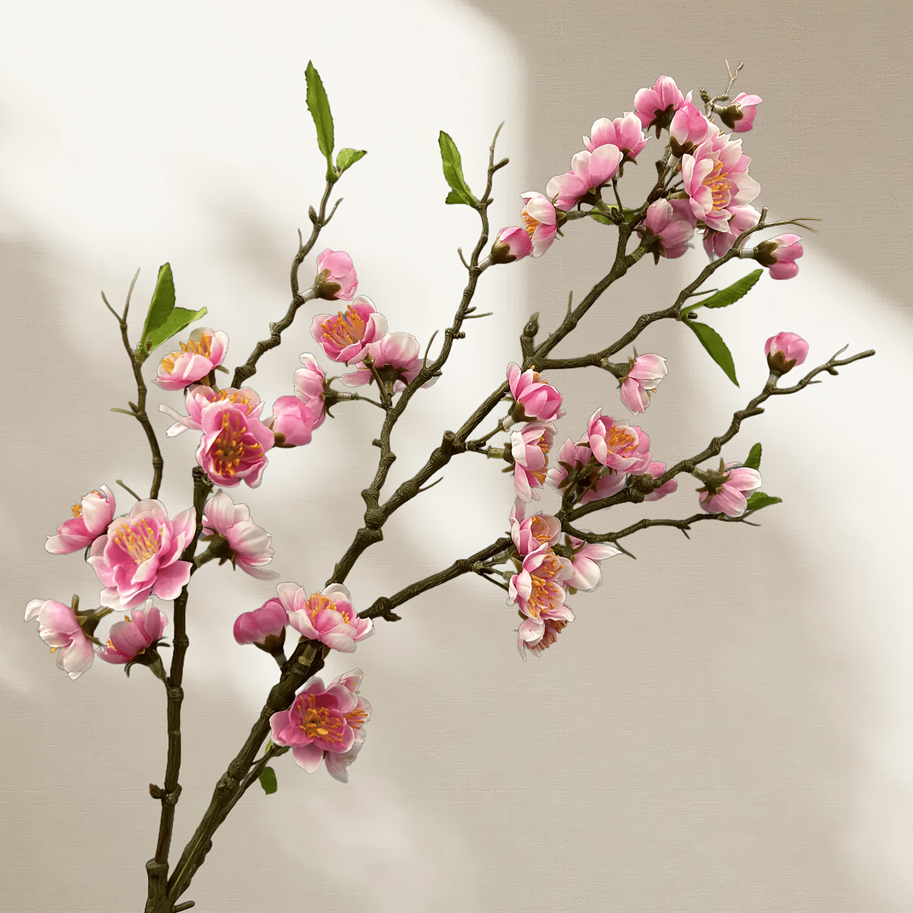 Image of 1 Artificial Long Stem Peach Cherry Flower | Dense For Weddings, Parties, And Seasonal Decorations, Ideal For Indoor And Outdoor Use