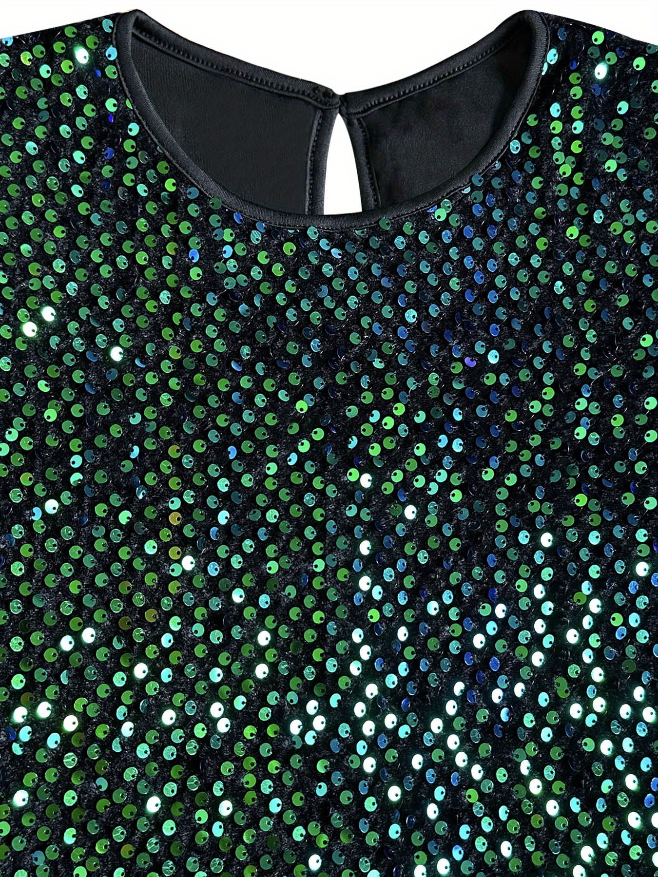 womens round neck sequin dress elegant directional style - Temu Norway