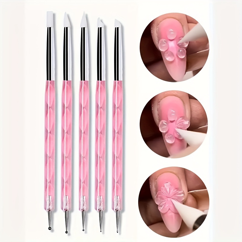 

Uv Gel Nail Art Pen Set, Dual Head Acrylic Nail Art Pen With Silicon Brush, No Scent, Nail Art Tools For Diy Nail Design, Nail Art Supplies