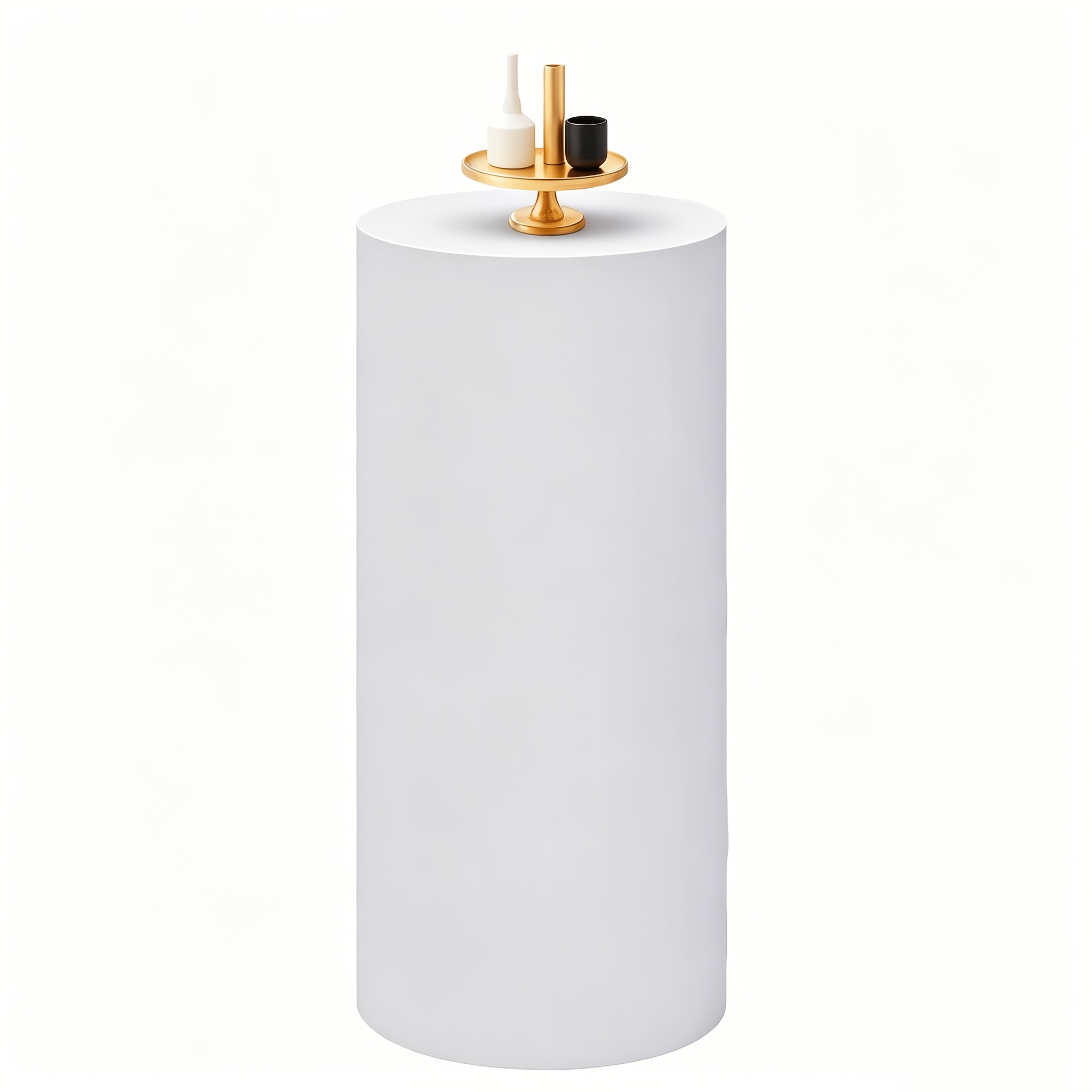 TEMU Housse de support à base cylindrique ronde pour Halloween, Noël, 1 pièce/3 pièces, housse de support cylindrique, nappe de table extensible,