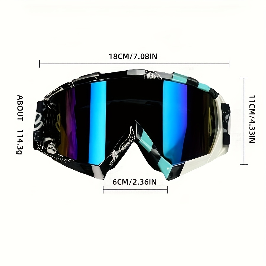 NAFEIB Adjustable Anti-Fog Ski Goggles for Adults - Made from TPU Material, Featuring a Random Design, Perfect for Snowboarding, Skating, And Outdoor Skiing. These Durable Ski Goggles Are Great for Everyday Use And Make an Excellent Gift for Special