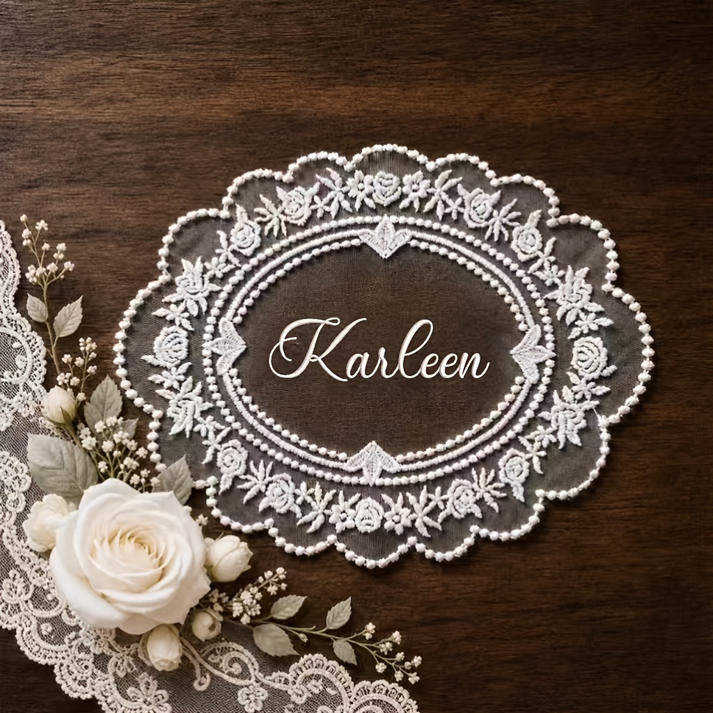 TEMU Custom Embroidered Lace Seat Cards With Names & Numbers - Suitable For Weddings, Valentine', Bridal Showers - Elegant Reception Table Decor,