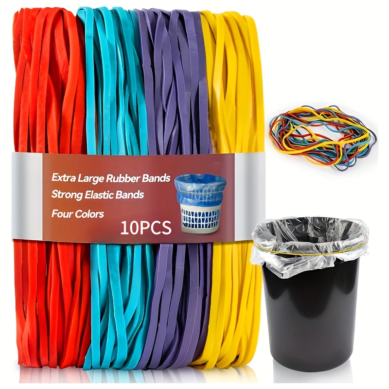 10/30/50pcs Of Enormous Elastic Rubber Bands, Made From Strong Synthetic Rubber, In Multi-pack Options, In 4 Vibrant Colors, Suitable For Storage, Crafts, And Projects