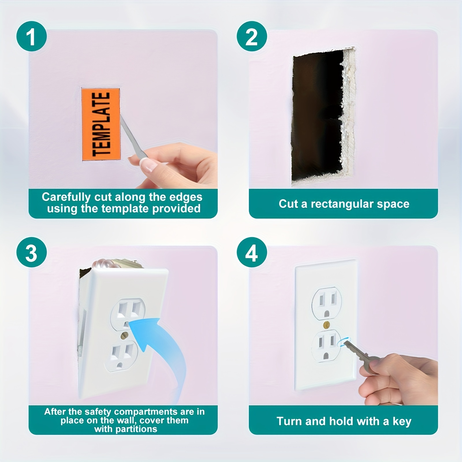 

1pc Plastic Electrical Outlet Shunt, Compartment Box, For Jewelry.