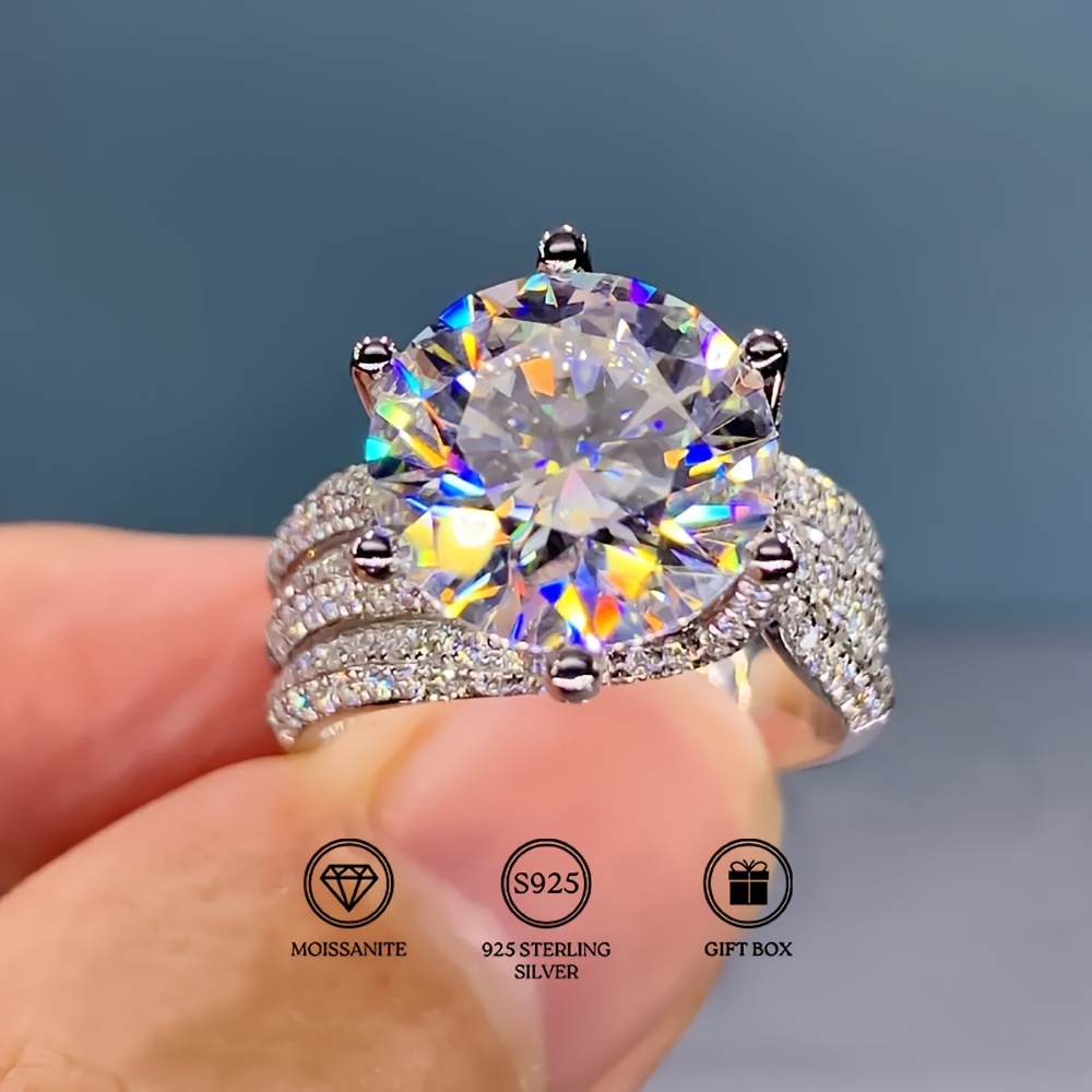 

Cadeau , Bague de Fiançailles de Luxe Shavano en Moissanite de 3/5 Carats - Élégante en Argent S925, Parfaite pour & Anniversaires, Design d'Inspiration Vintage, Cadeau pour Elle