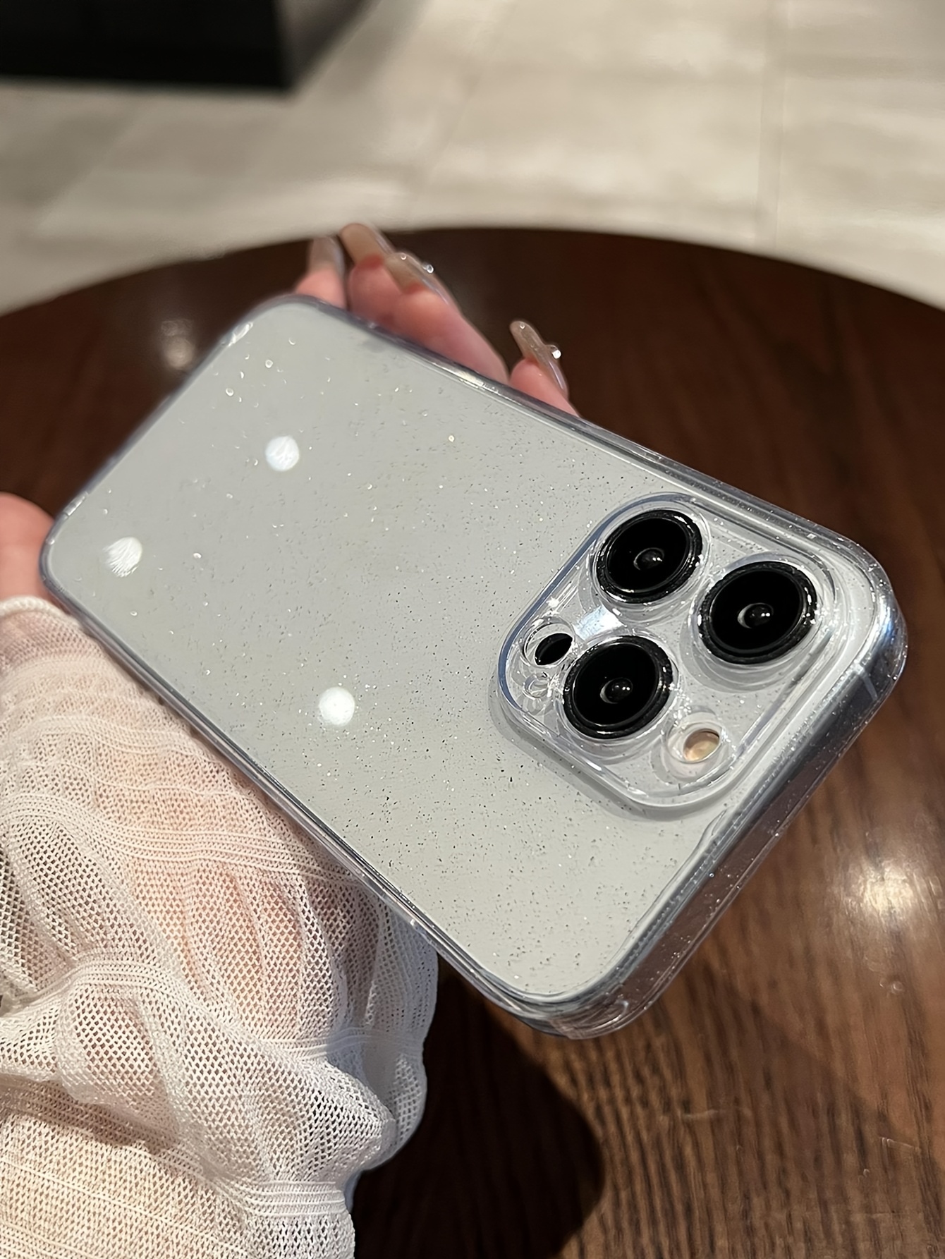 1. 5mm Thick Precision Hole Glitter Case for Apple iPhone, Compatible with iPhone 16 Pro Max, 16, 16 Pro, 16 Plus, 15, 15 Pro Max, 15 Plus, 15 Pro, 14 Pro Max, 14 Pro, 14, 13 Pro Max, 13, 13 Pro, 12 Pro Max, 12, 12 Pro, 11, 11 Pro Max, And 11 Pro Soft Cover.