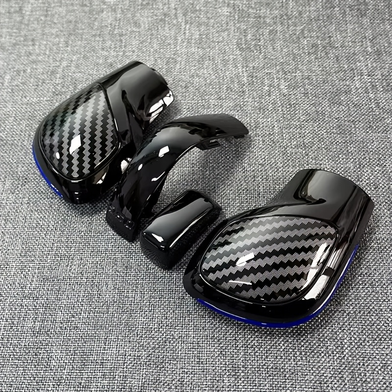 TEMU 4pcs Chrome Matte With Or Abs Plastic Shift Knob Gear Side Cover Dsg Emblem For Vw Golf 6 7 R B7 B8 Cc R20 Jetta Mk6 Gli