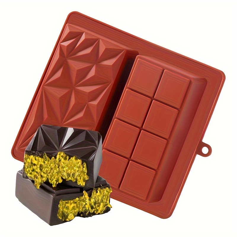 

Deep Dubai Chocolate Bar Mold With 1" Silicone, Filling Bars - Suitable For Christmas, , Hanukkah, Thanksgiving, 's Day