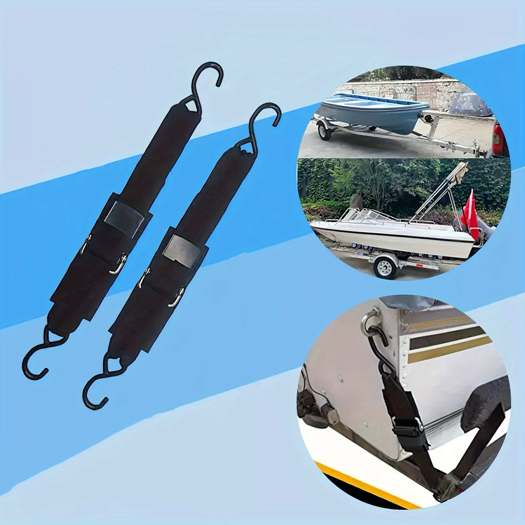 

1pc Durable Polyester Boat Tie-down Strap For Motorboats, Yachts & Speedboats - Secure Fastening Bundle Boat Straps