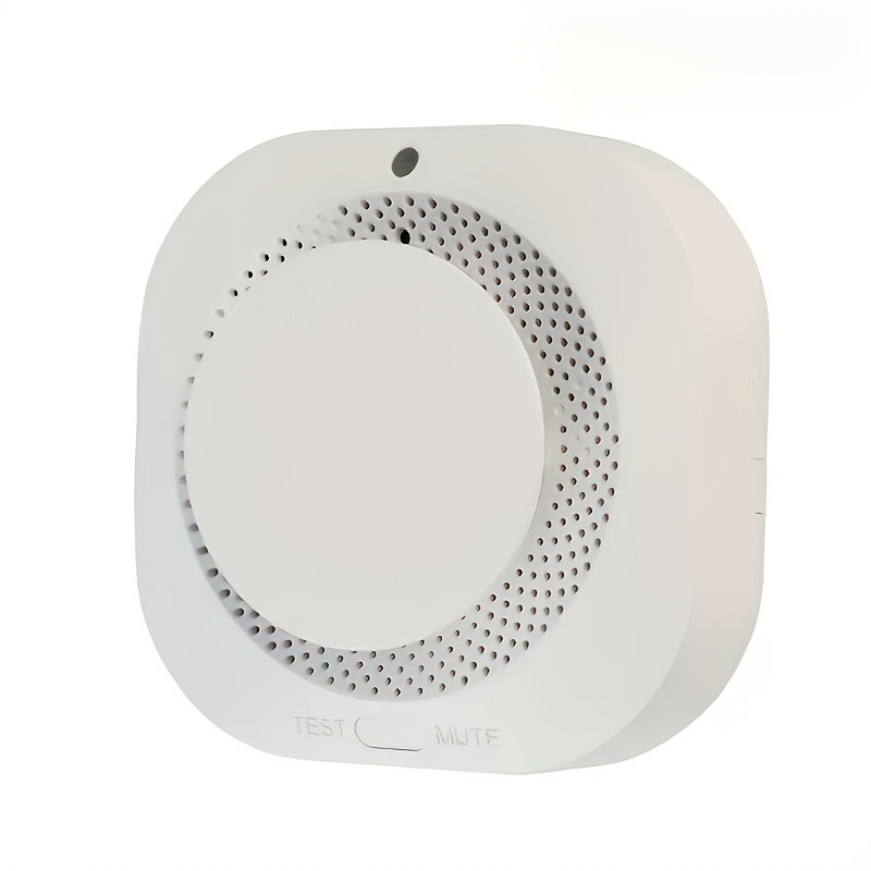 TEMU Smart Smoke Detector With 360° Detection, Sound & Light Alarm, Battery-free Sensor For Fire Safety, Modern For Indoor Use, Smoke Detector Alarm,