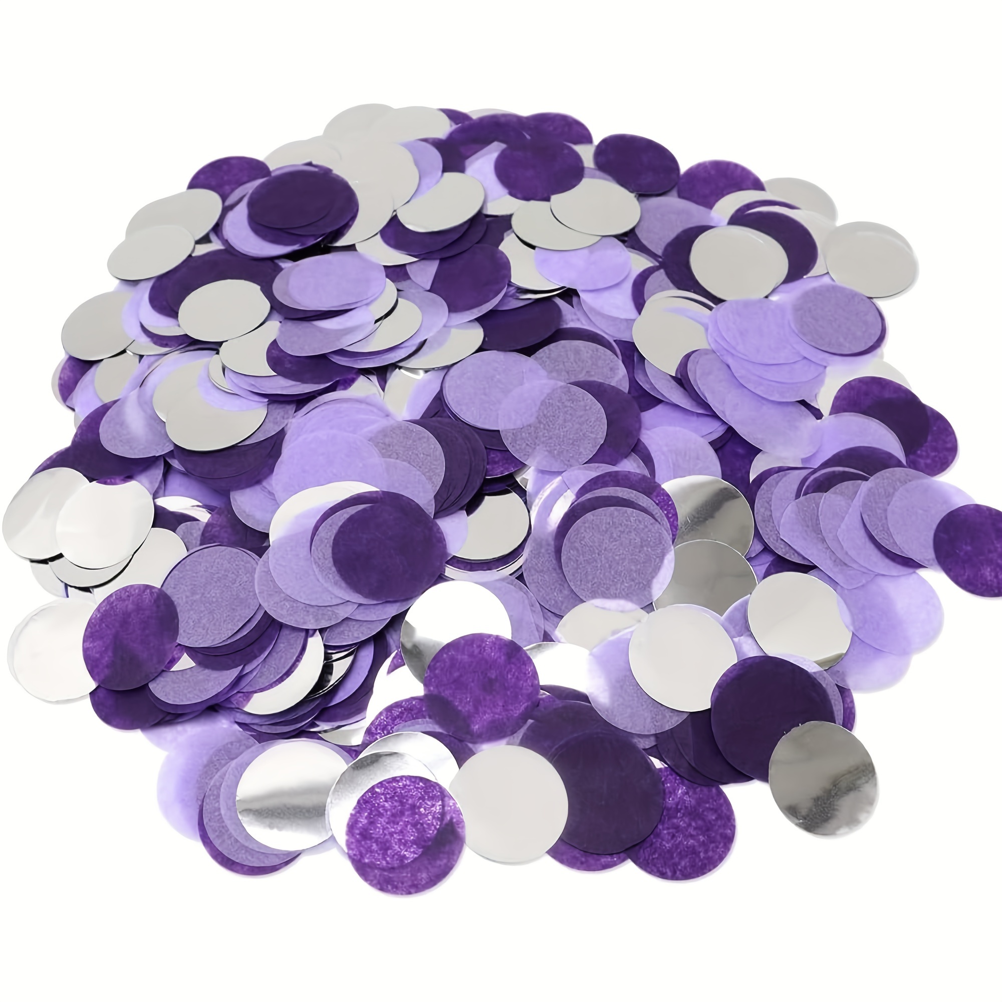 

1pc 50g About 5000pcs Round Paper Towel Table Polka Dot 2.5cm Balloon Filling Purple Silvery Theme Confetti Wedding Birthday Party Anniversary Decoration