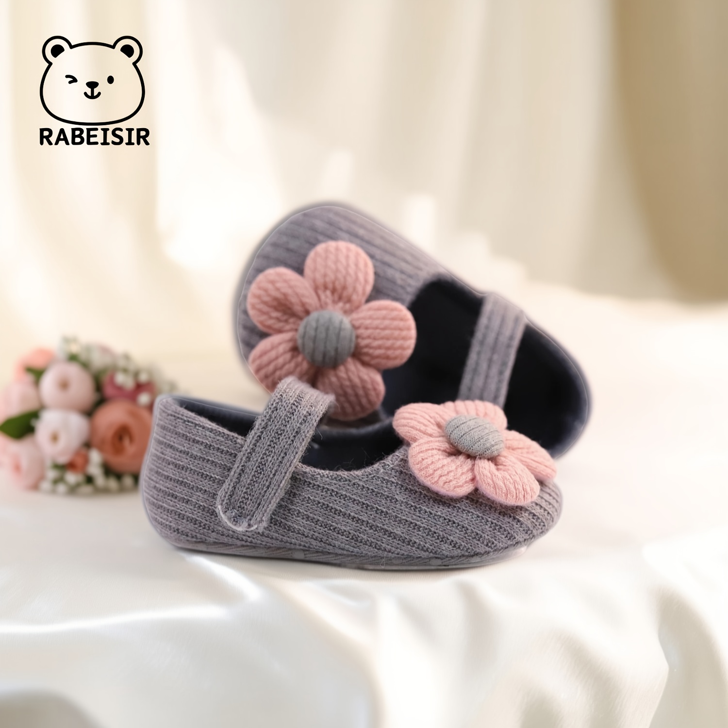 Baby Toddler Shoes, Sun Flower Princess Cloth Step Front Shoes, Lightweight Non-slip, Multicolor Candy Shoes For Daily & Casual Dressing, Spring & Fall