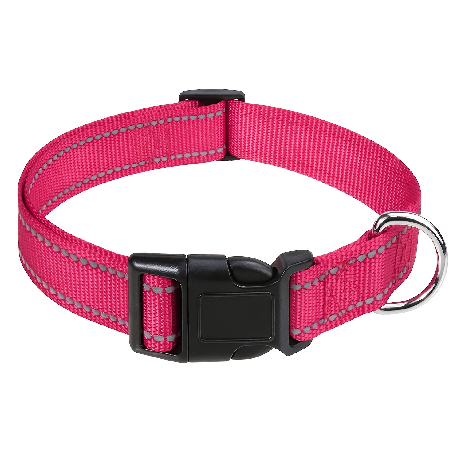 TEMU [custom] Embroidered Dog Collar Suitable For Small Medium And Large Dogs Adjustable Collar Size Custom Phone Name Loss Prevention