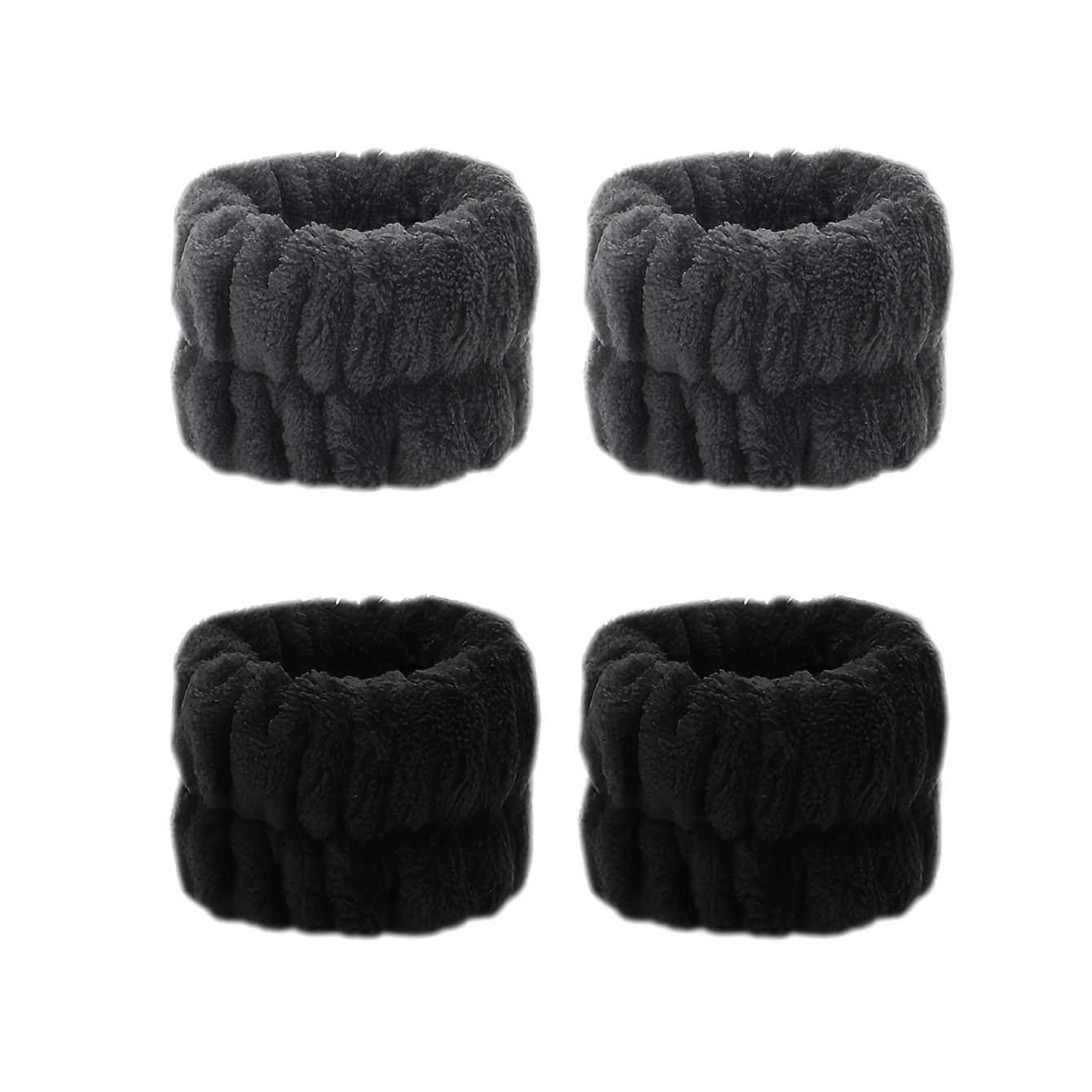 TEMU 4pcs Microfiber Wrist Bands For Face Washing, Absorbent Face Washing Wristbands, Spa Wristbands For Face Washing, Wrist Towels For Face Washing,