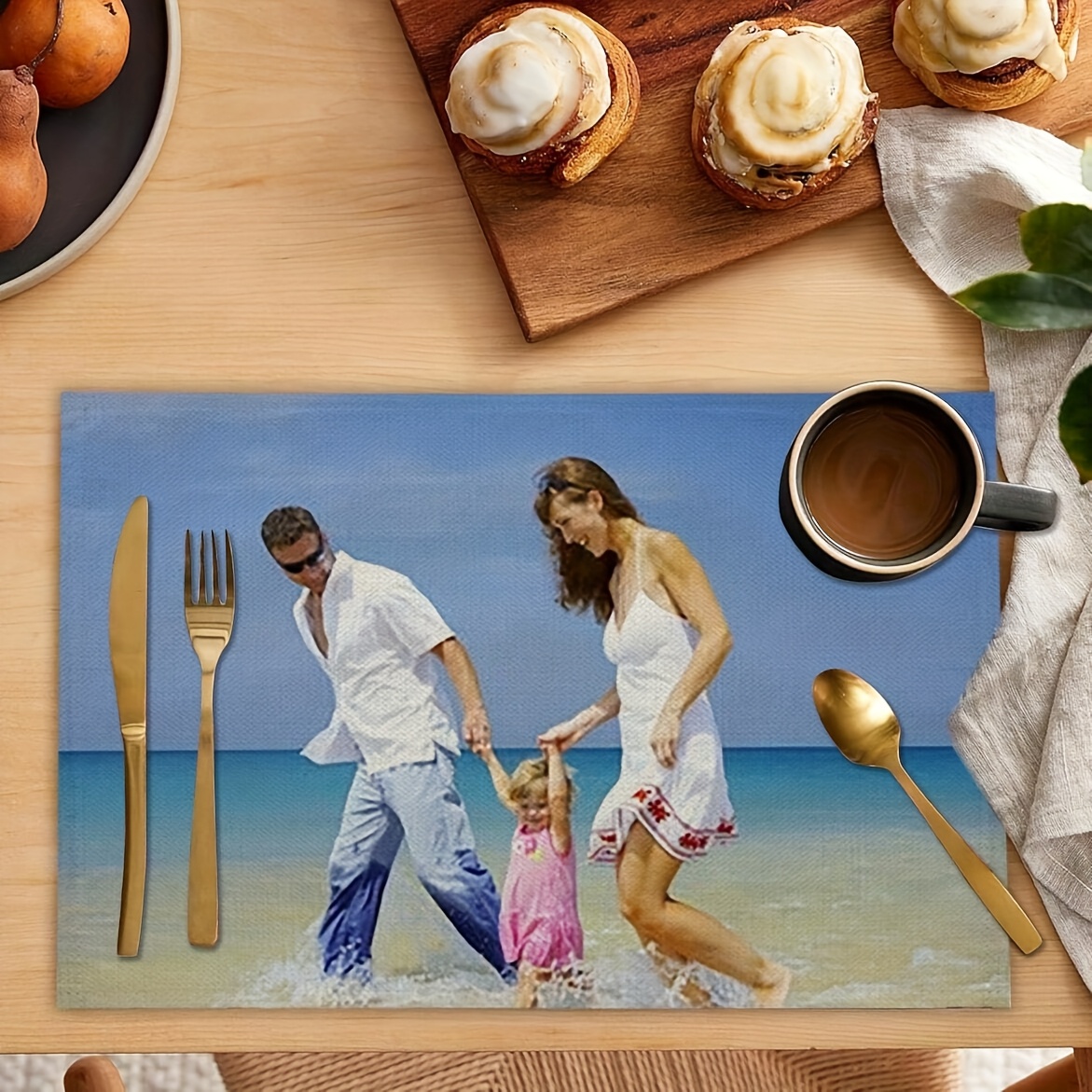 1pc Personalized Custom Durable Placemat, 30*45cm, Single-sided Print Durable Table Mat, Suitable For Kitchen Dining…: retailer-supplied image