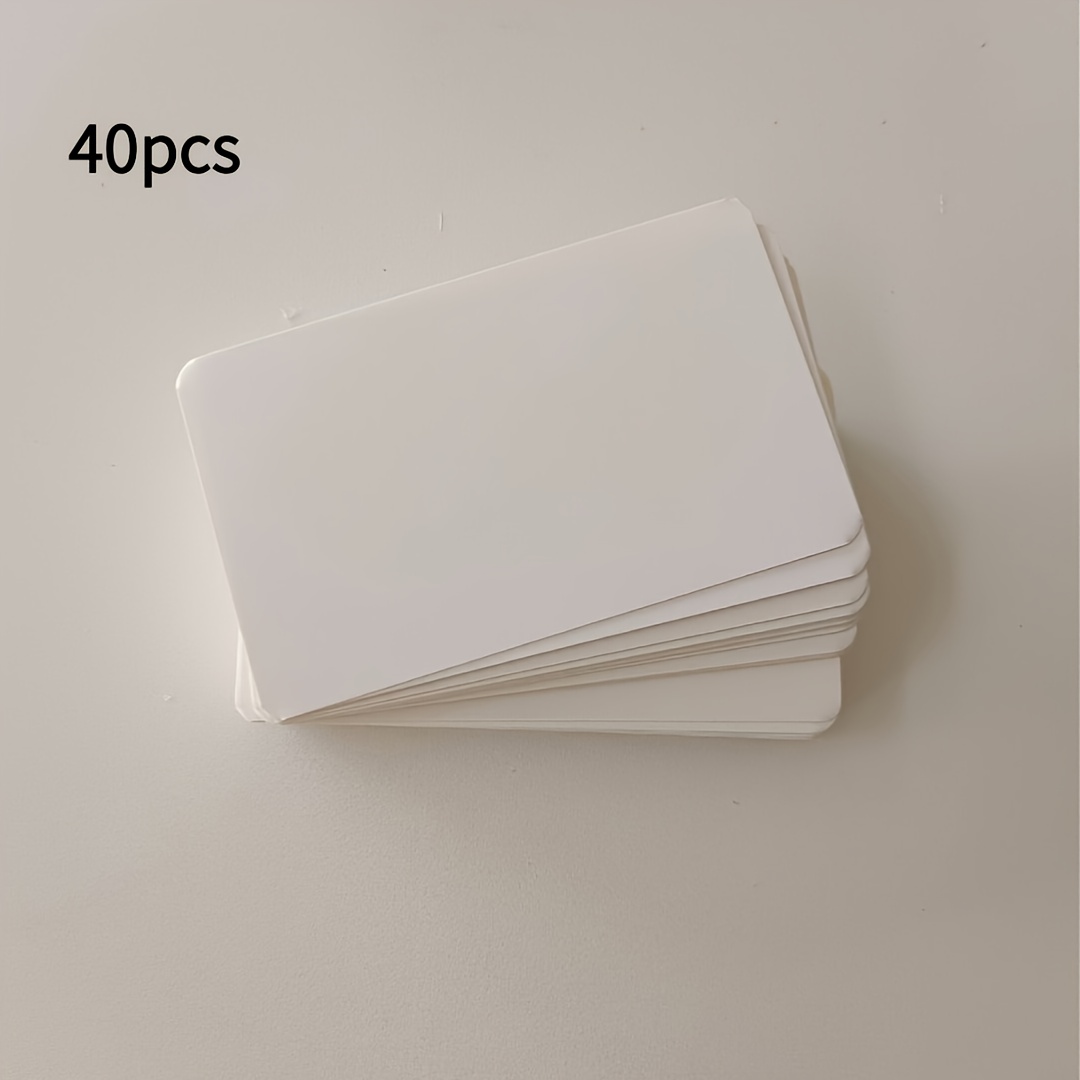 40pcs, Blank Paper Message Cards - Matte End, Light Brown & White Greeting Cards For Invitations, Gifts, And Crafts