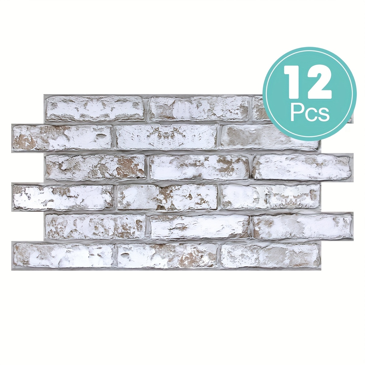 Image of 3d Wall Panels Self-adhesive – Waterproof Brick Pvc Panels, , 12-pack (58 X 30cm), Covers 2.08 ㎡ – For Kitchen, Bedroom, Living Room Walls