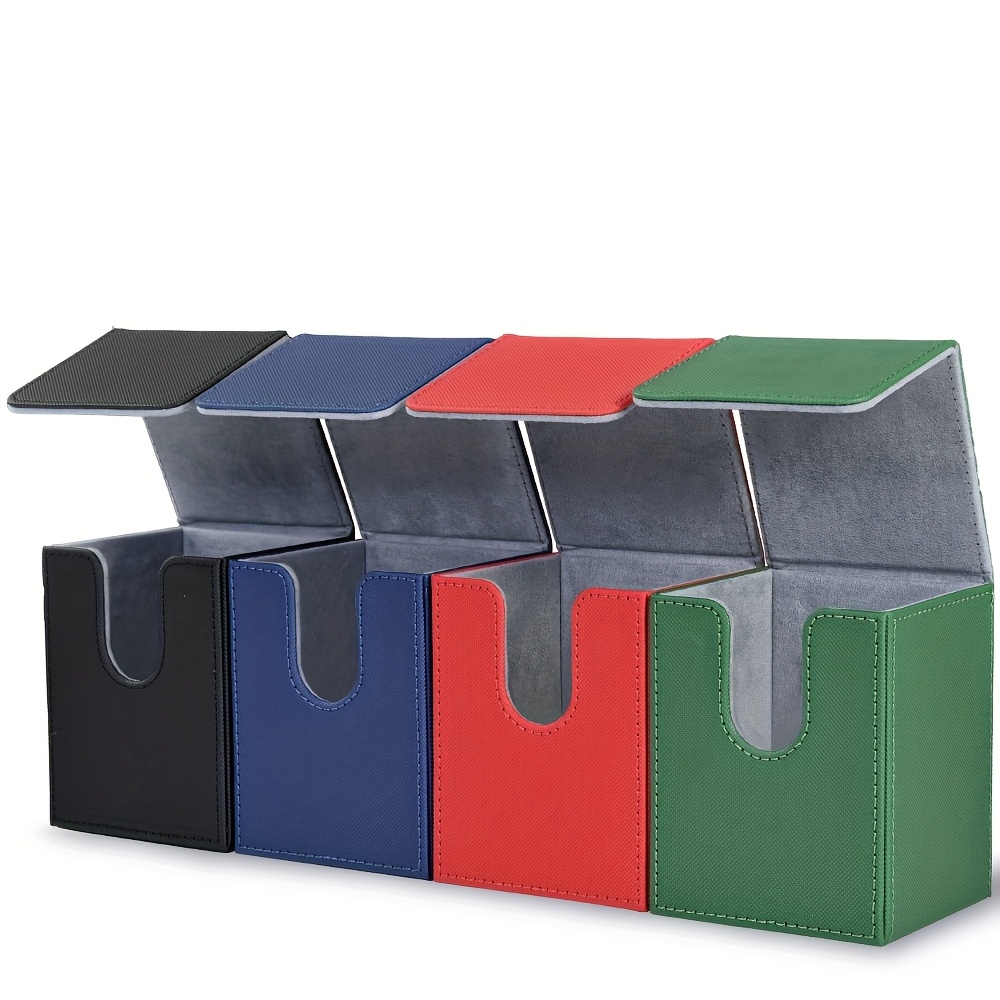 4 Pack Card Deck Box, PU Leather Magnetic Closure