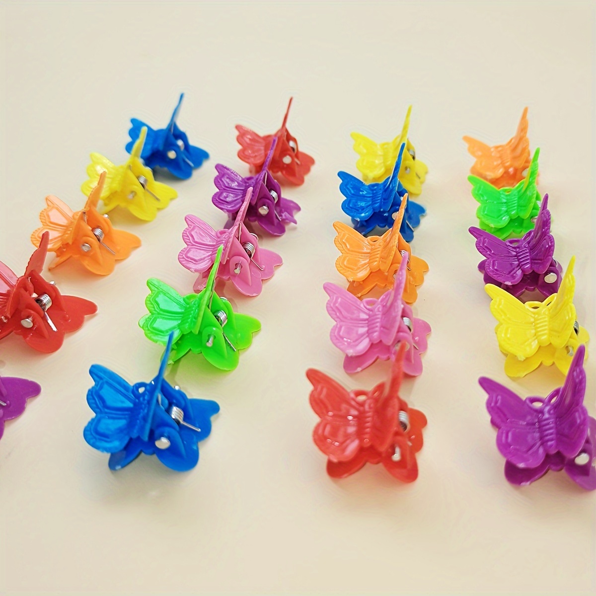 20 Piece Set Of Women s Colorful Butterfly Plastic Hair Accessories, Fashionable Hair Clips Suitable For , Cute Hair Clips, Mini Grab Clips, Hair Accessories Set details 2