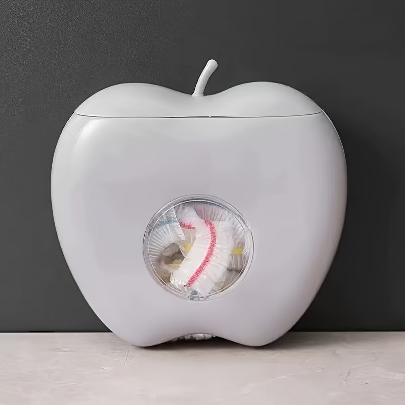 TEMU -shaped Wall-mounted Storage Box - Multi-functional Plastic Wrap And Bag Dust-proof Organizer - Durable Plastic Material, Space-saving Kitchen