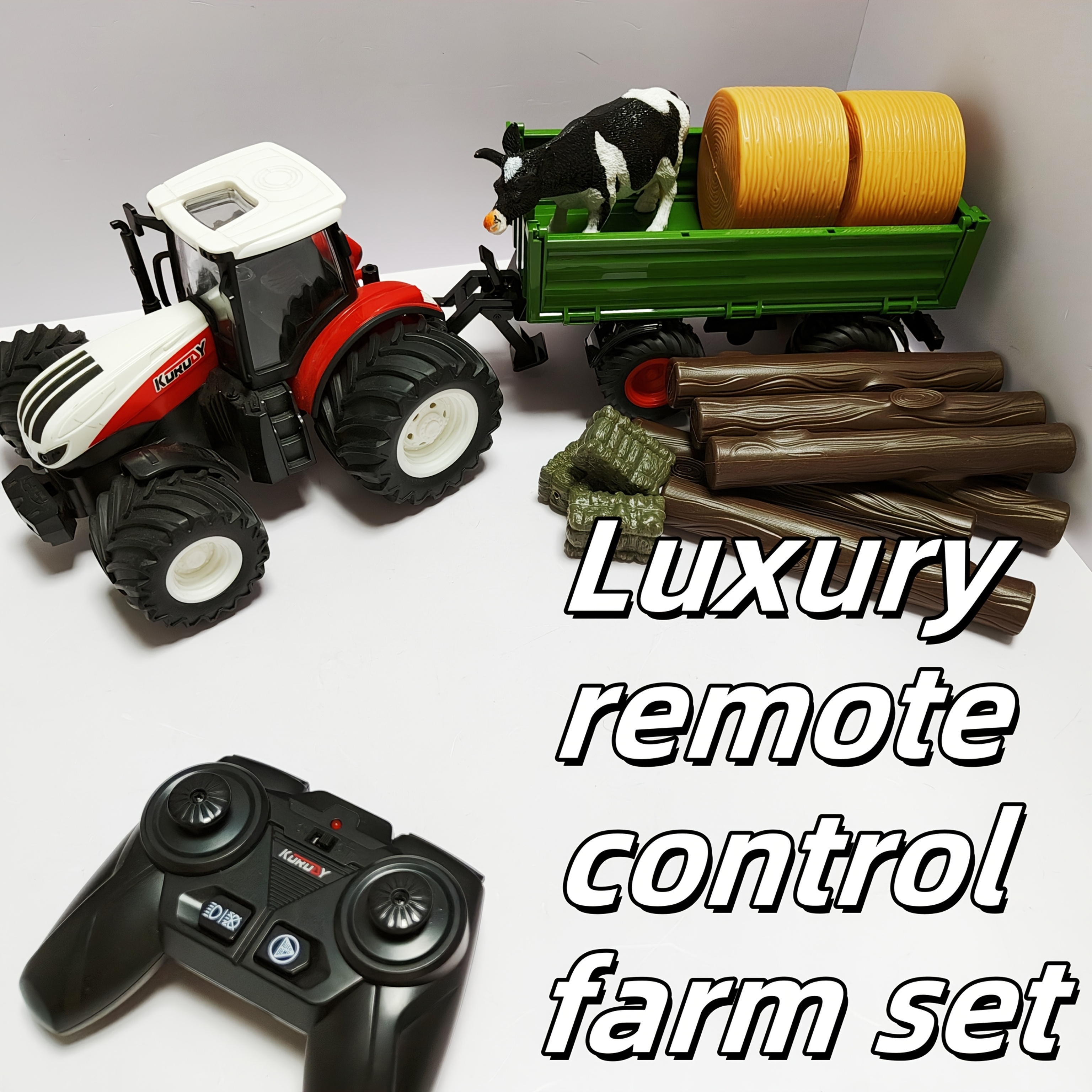 remote control tractor farm toy set rc tractor Temu