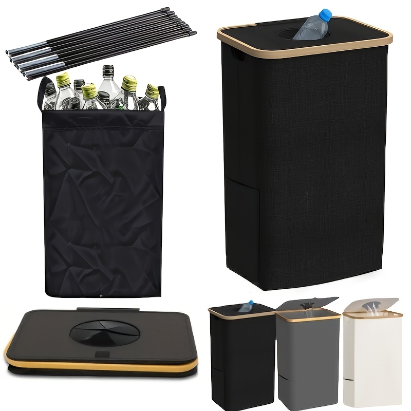 100l bambus-mlleimer mit deckel  vielseitiger recyclingbehlter fr  kche, partys und veranstaltungen, ber 21 gallonen glasflaschen und  reinigungswerkzeuge, ideal fr halloween, weihnachten und den - haushalt &  kche - Temu