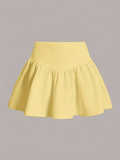 womens natural pleated mini skirt