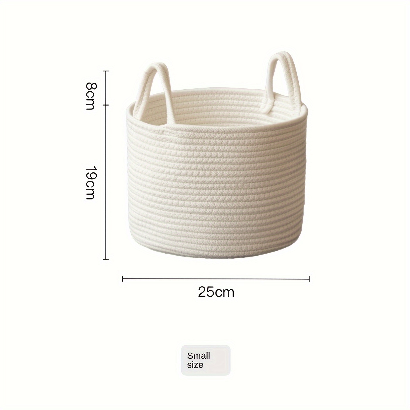 versatile woven laundry basket with handles round fabric storage bin for clothes toys more   bedroom bathroom office dorm organization details 5