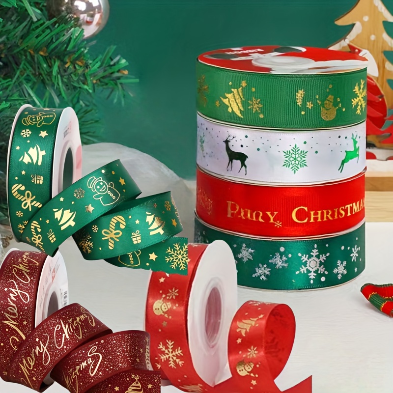 For Christmas Ribbon Gift Packaging Ribbon - Cake Decoration Satin Ribbon Flower Gift Box Ribbon Ribbon, Christmas Essential Halloween