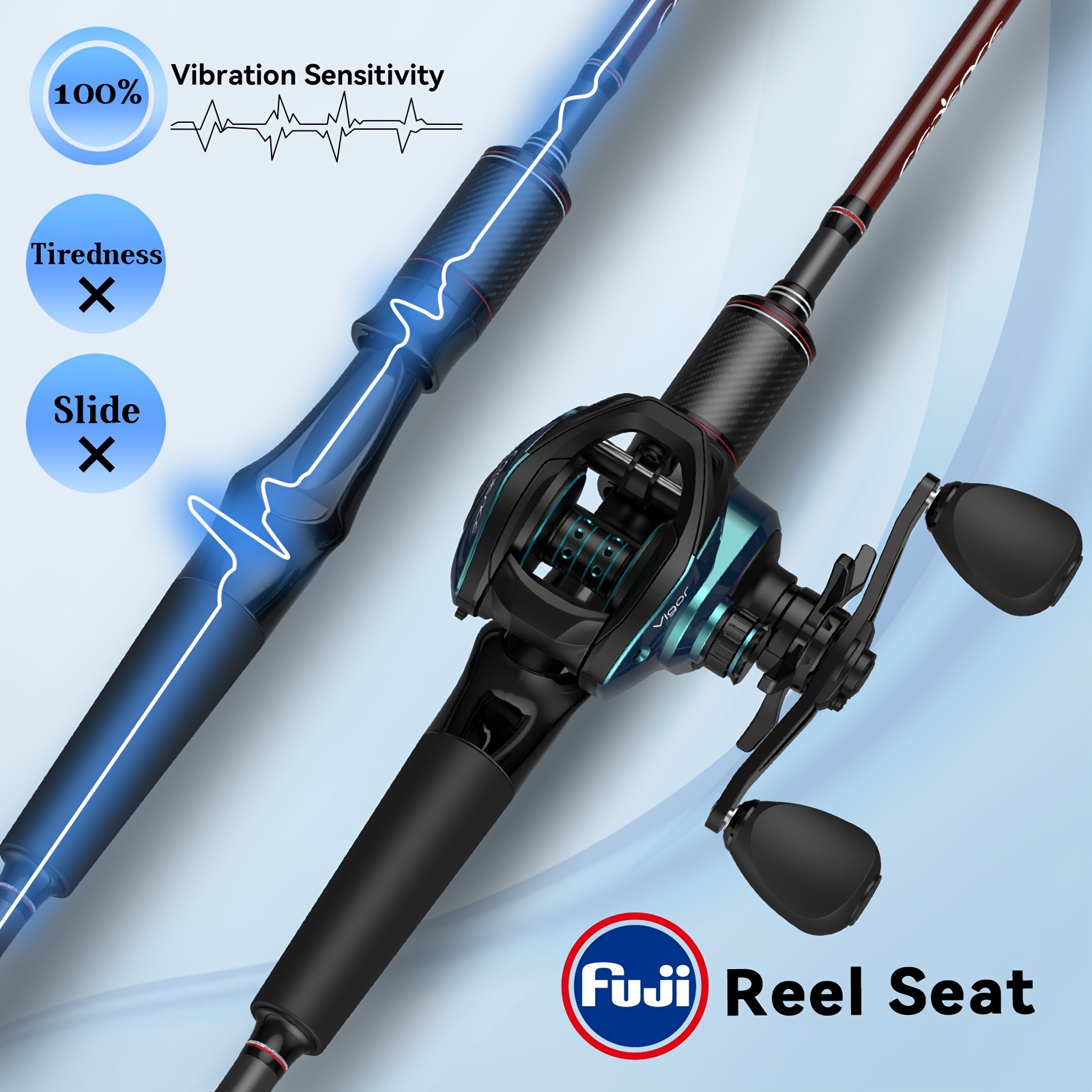 okuma celilo fishing rods 3846 Spinning Rod 4/0 Durable stainless steel reel Size:65#/1500yds Fish Finder Perspective Mode