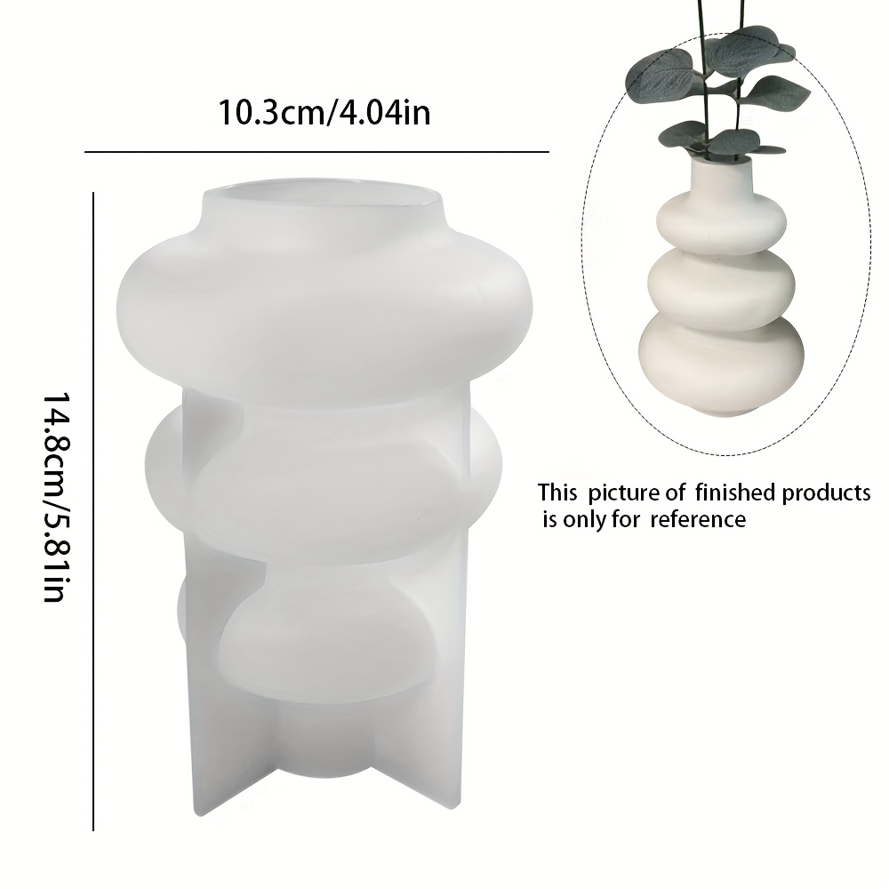 Nordic Spiral Silicone Mold For Diy Vase Making, Silicone Flower Vase Mould For Plaster Concrete Cement Resin Casting, Silicone Vase Mold For Diy Art Crafts And Home Decor