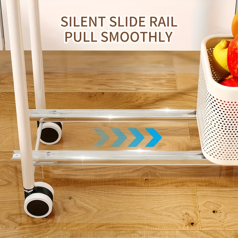 1pz scaffale pratico per lo stoccaggio in     con rotelle a 360&deg; adatte per cucina/bagno/camera da letto/  al frigorifero in acciaio al carbonio  /  Dettagli dell'articolo 1