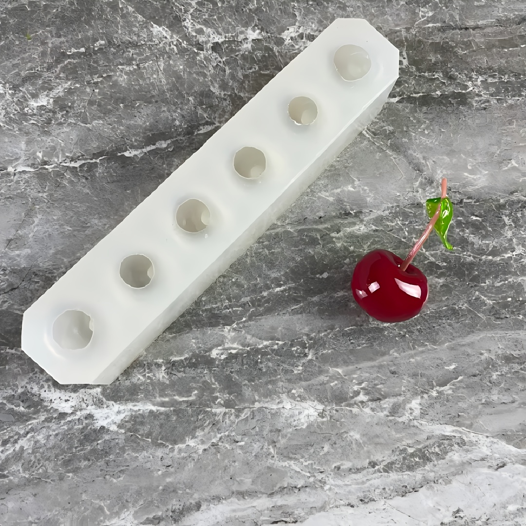 Image of Silicone Mold For Strawberry, Cherry, And Gummy Chocolate Baking - Rectangular, Manual, Reusable, Easy To Clean, Perfect For Diy Treats And Party Favors, Baking Accessories