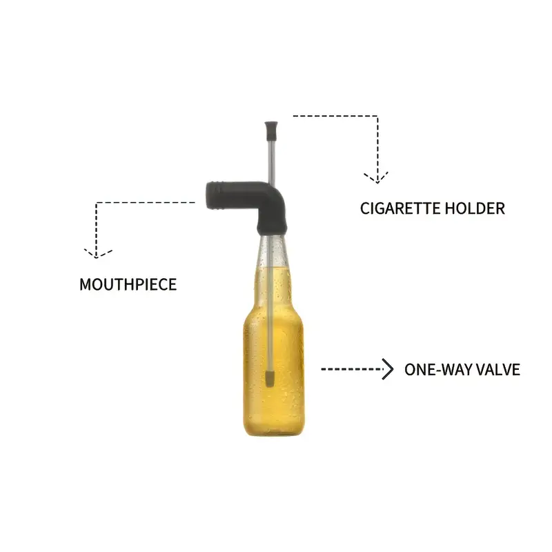 Beer Snorkel Funnel, 2pcs Beer * Daul-head Beer Straw, 2-in-1 * Drinking Snorkel for * Weeding Festival Club