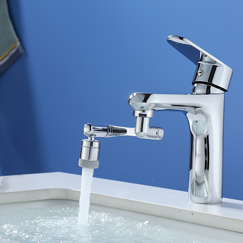 304 stainless steel mechanical arm faucet rotatable spout with multi functional adapter head splash proof for toilet and washbasin details 2