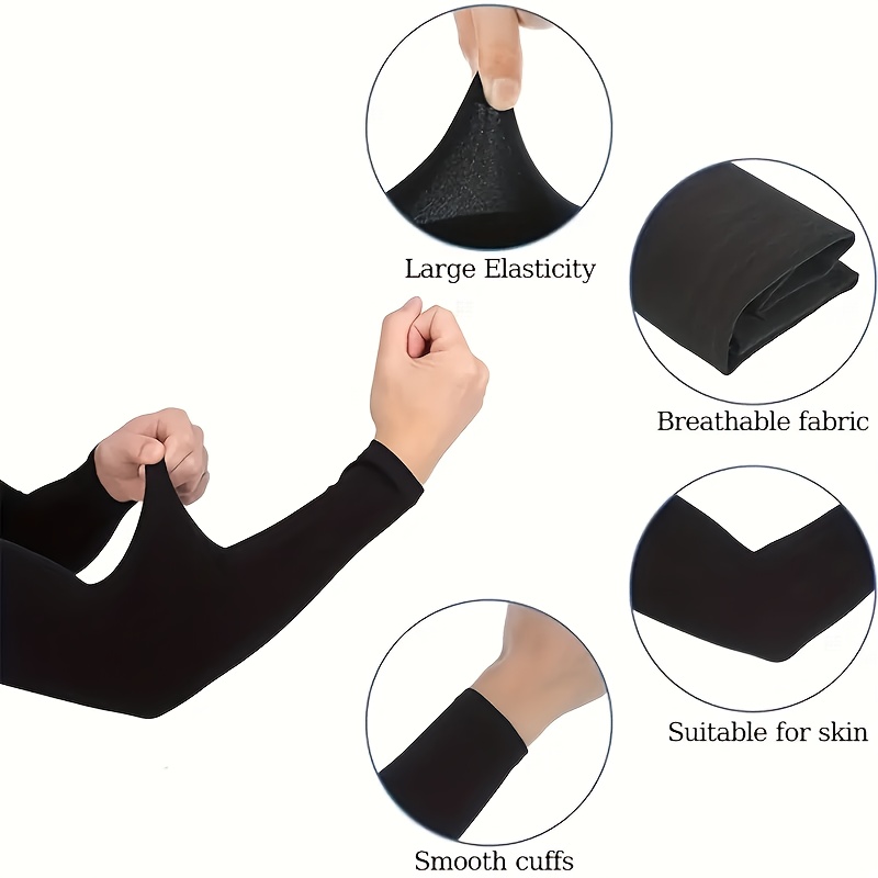 A Pair of High-Elastic Compression Arm Sleeves, Comfortable And Breathable for Both Men And Women. Suitable for Summer Leisure Sports, These Sleeves Are Ideal for Outdoor Travel, Casual Driving, Cycling, And Everyday Use.