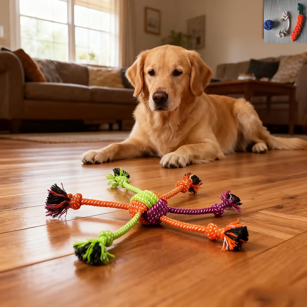 TEMU Pet Dog Leash Toy, Pet Supplies, Dog Supplies, Dog Toy, Dog Leash Knot Toy, Gift, Halloween, Christmas, Birthday Gift