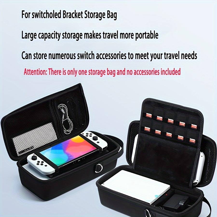 

Suitable For Switch Base Storage Bag, Can Store Set Of Accessories, Suitable Ns Oled Middle Bag, Ns Game Console Accessories Eva Bracket Bag