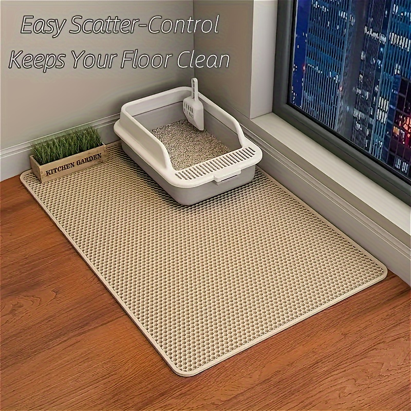 TEMU Extra Large Double Layer Eva Cat Litter Mat - Anti-slip, Washable & Waterproof With - Easy