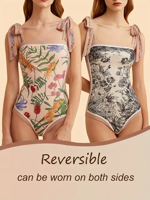 2023 New Swimsuits Arrving!TIANEK Special Women One-Piece Swimwear Relaxing  Beach Summer Slim Strapless Long-sleeved Mother's Day Printed Bikini