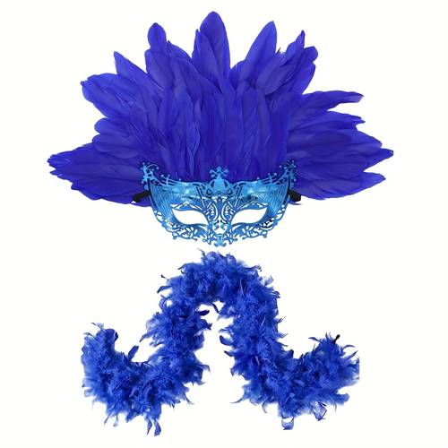 set mit 2 federmasken für , halbseitige römische venezianische stil, halloween kostüm zubehör