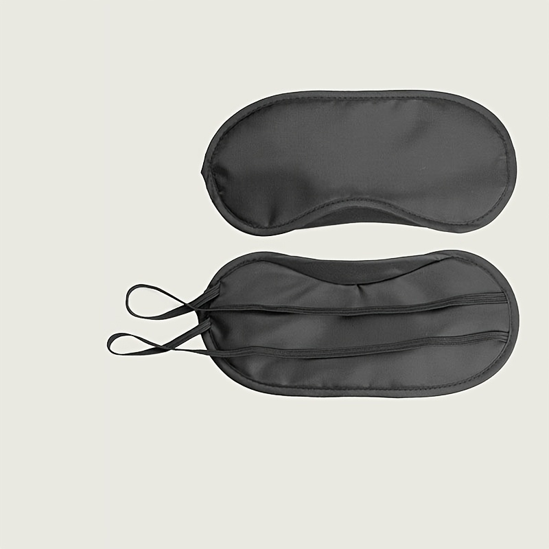 10pcs Hotel Disposable Eye Masks, Air Travel Sleep Blackout Eye Masks, Breathable Polyester Solid Color Eye Protection Masks