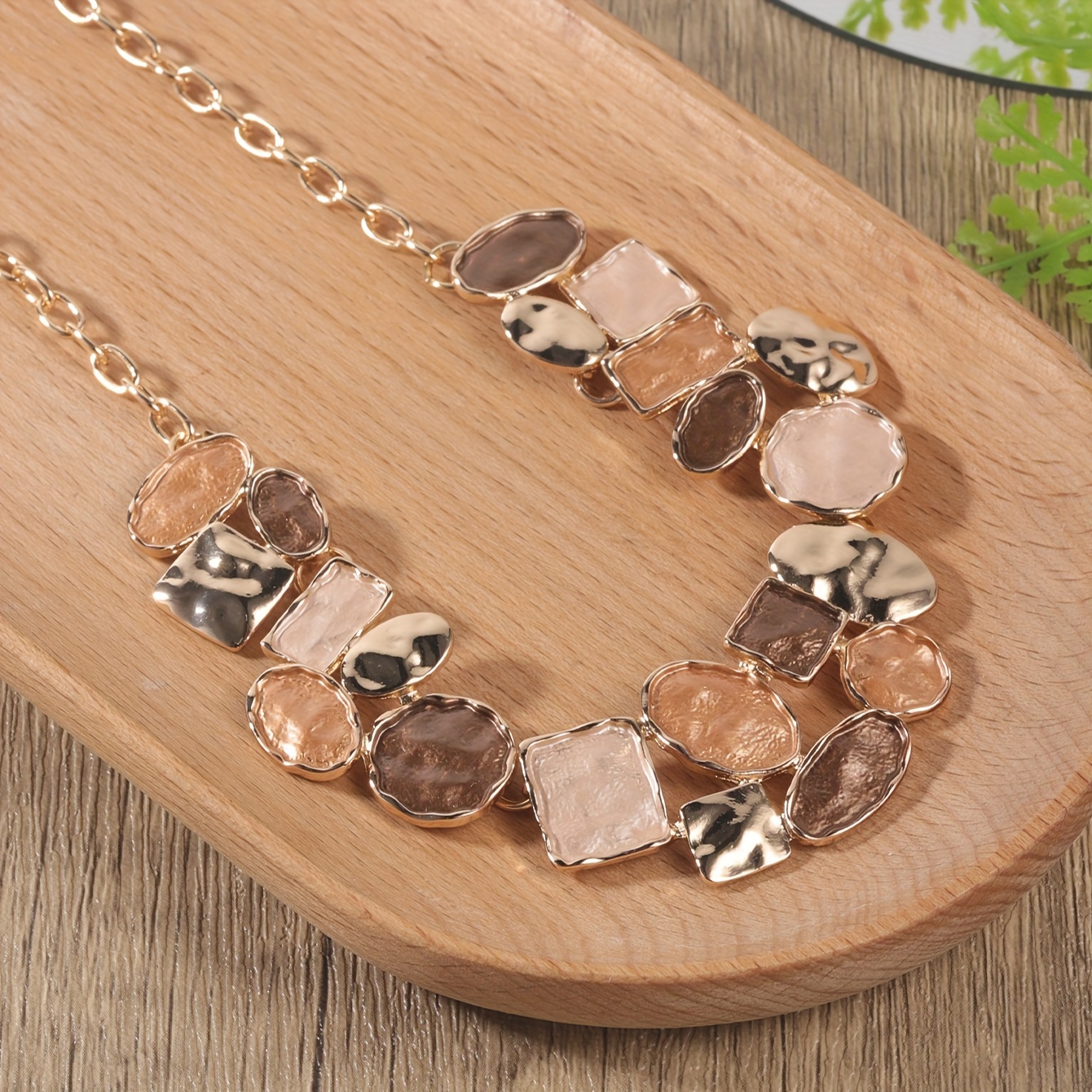 Geometric Circle Links Jewelry Set for Women