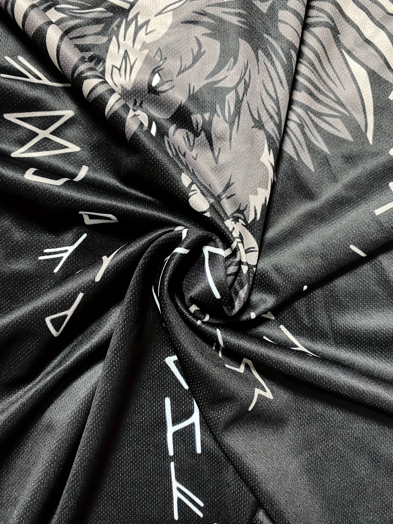 Men'S Casual Sleeveless T-Shirt, Oversized Print Comfortable Breathable Vest, Summer Fitness Training Basketball Sports Vest, Crew Neck, Regular Fit, Knit Fabric, 95% Polyester 5% Spandex, 150g/m? - Black, Plus Size