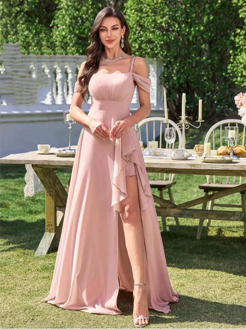 Graduation Ceremony Party Dress, a Pink *-Length Dress, Fashionable And Elegant Wedding Dress, Party Dress, Ladies Bridesmaid Dress, Christmas Evening Dress Graduation Ceremony Party Dress, a Pink *-Length Dress, Fashionable And Elegant Wedding Dress, Party Dress, Ladies Bridesmaid Dress, Christmas Evening Dress
