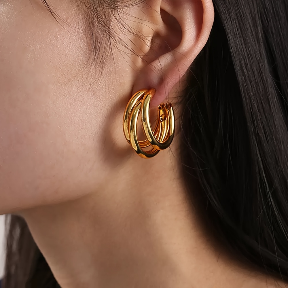 Hypoallergenic Golden Hoop Earrings
