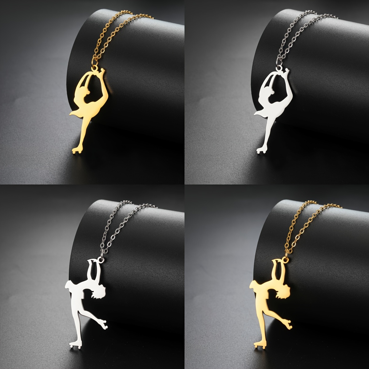 

A Stylish Unisex Pendant Necklace Featuring A Roller Skate Design, Athletes And Sports Enthusiasts. This Stainless Steel Jewelry Piece Is An Ideal Gift And Sports Fans, Commemorating Sports Events.