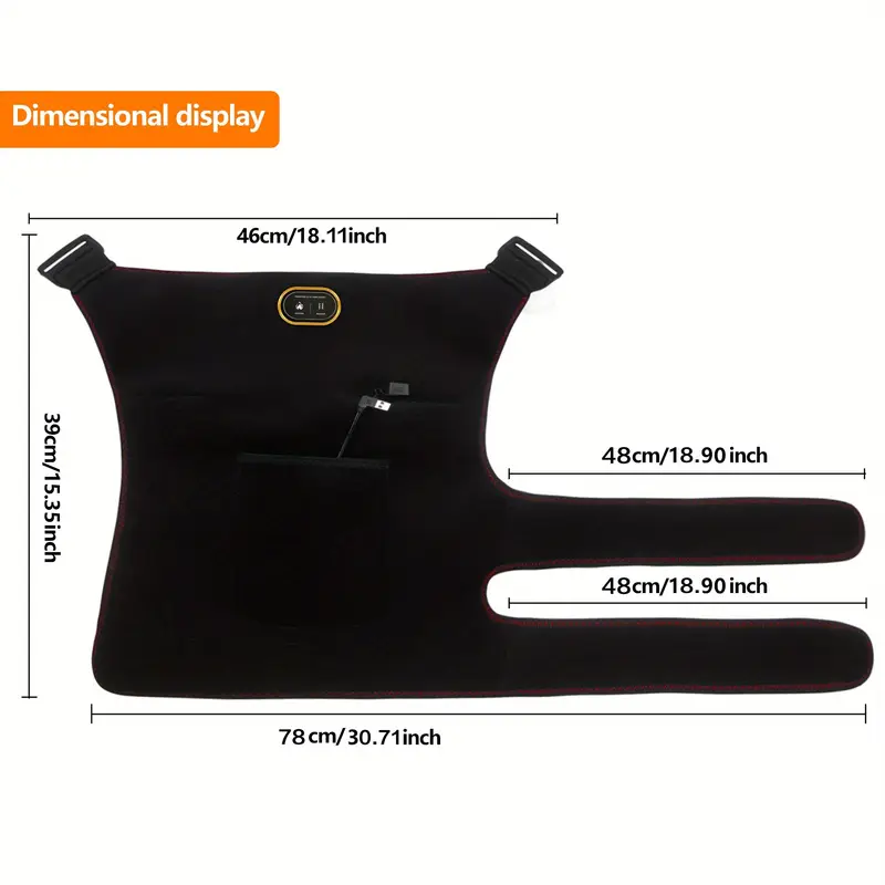 usb powered hip heating pad with automatic kneading massage portable thigh hip support for lower back black christmas gift daily use design best for christmas Product details 6