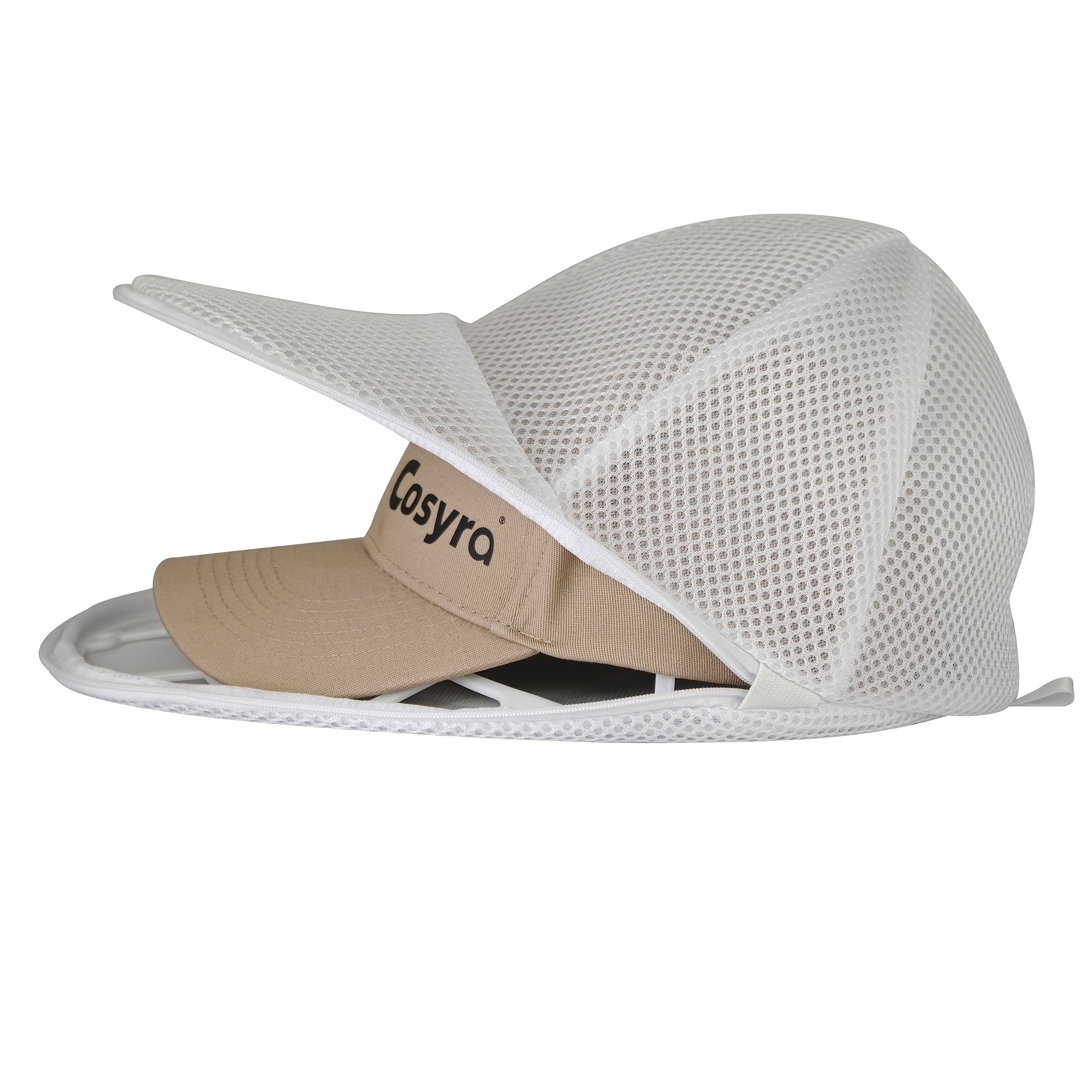 TEMU Cage de lavage de chapeaux et sac / Cage de lavage de chapeaux de baseball, support de nettoyage de chapeaux pour machine à laver, protège du